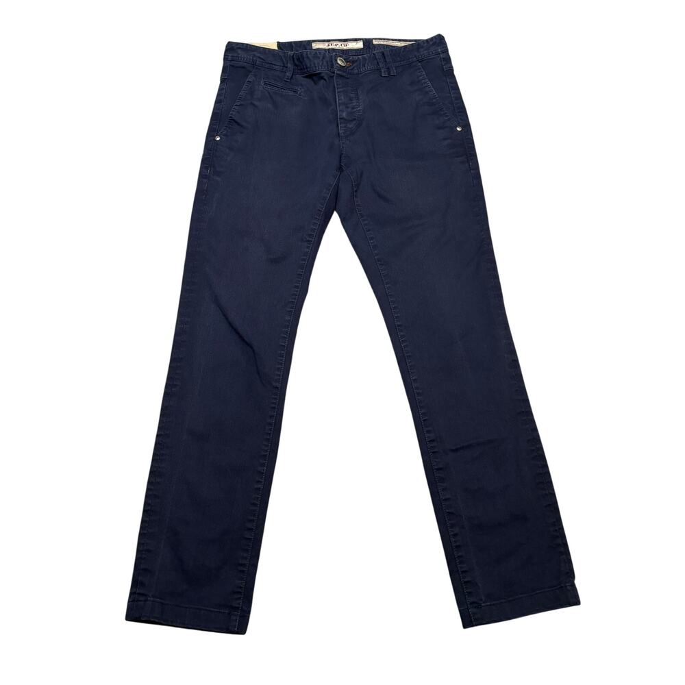 AT.P.CO Brad Chino Trousers Men's 31x30 Cotton Stretch Navy Minimalist Italy